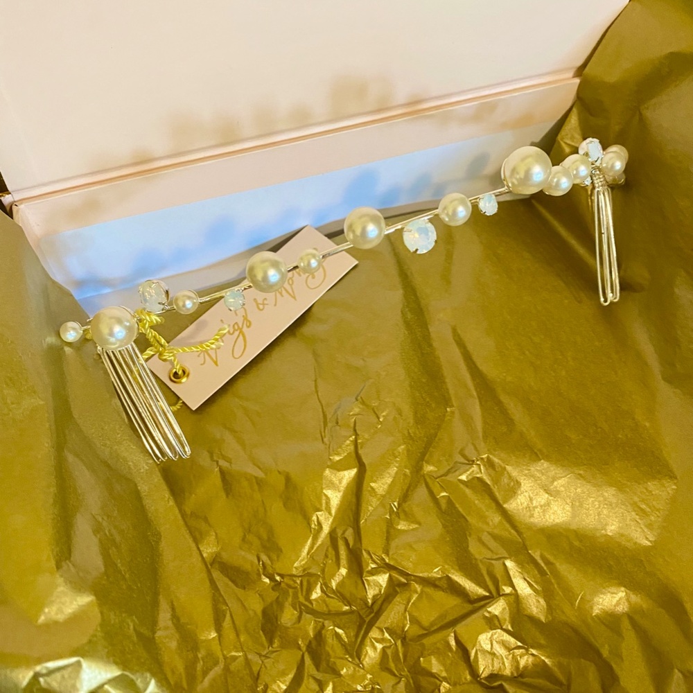 NWT Twigs & Honey Opal and Pearl Headpiece - Picture 3 of 4